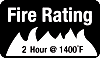 Fire Rating: 2 Hours @ 1400ºF